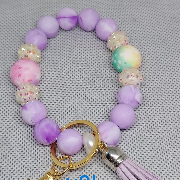 Set of 3 Silicone Keychains with Tassels - Picture 1 of 3